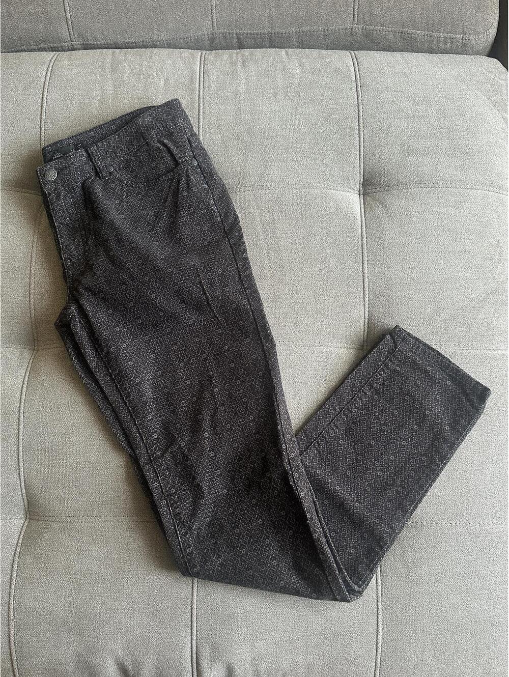 PrAna Charcoal Gray Patterned Trinity Cord Pants